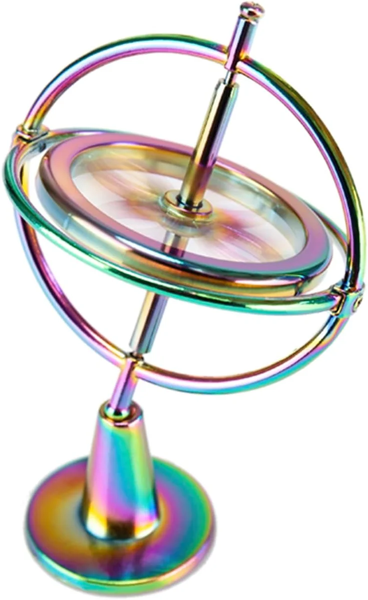 Metal anti-gravity spinning gyroscope desk toy