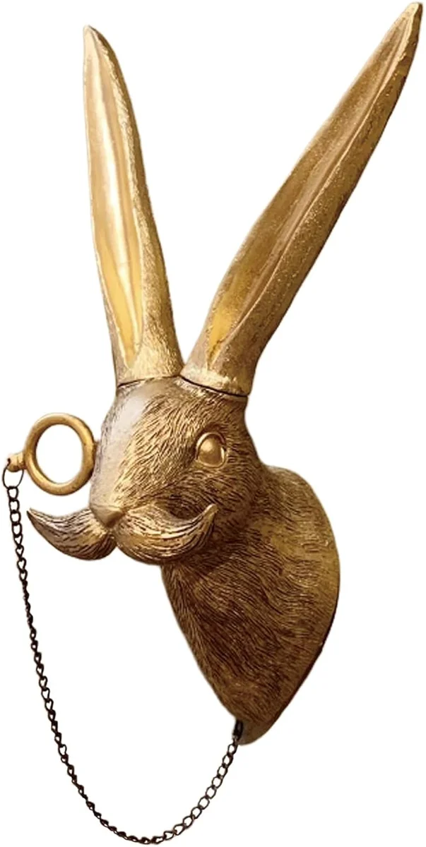 Resin faux rabbit head wall mount