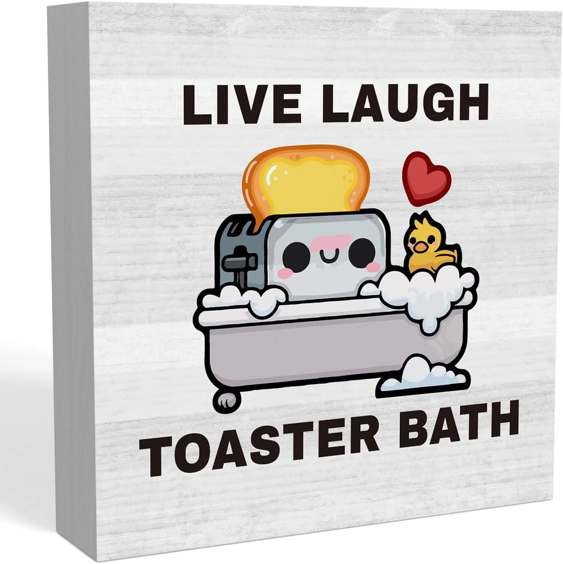Live Laugh Toaster bathroom wall sign