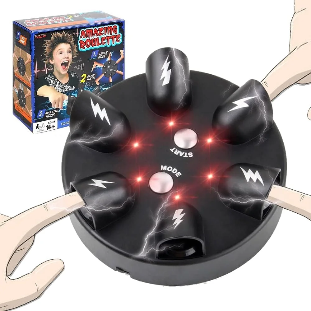 Electronic shock roulette wheel game for parties