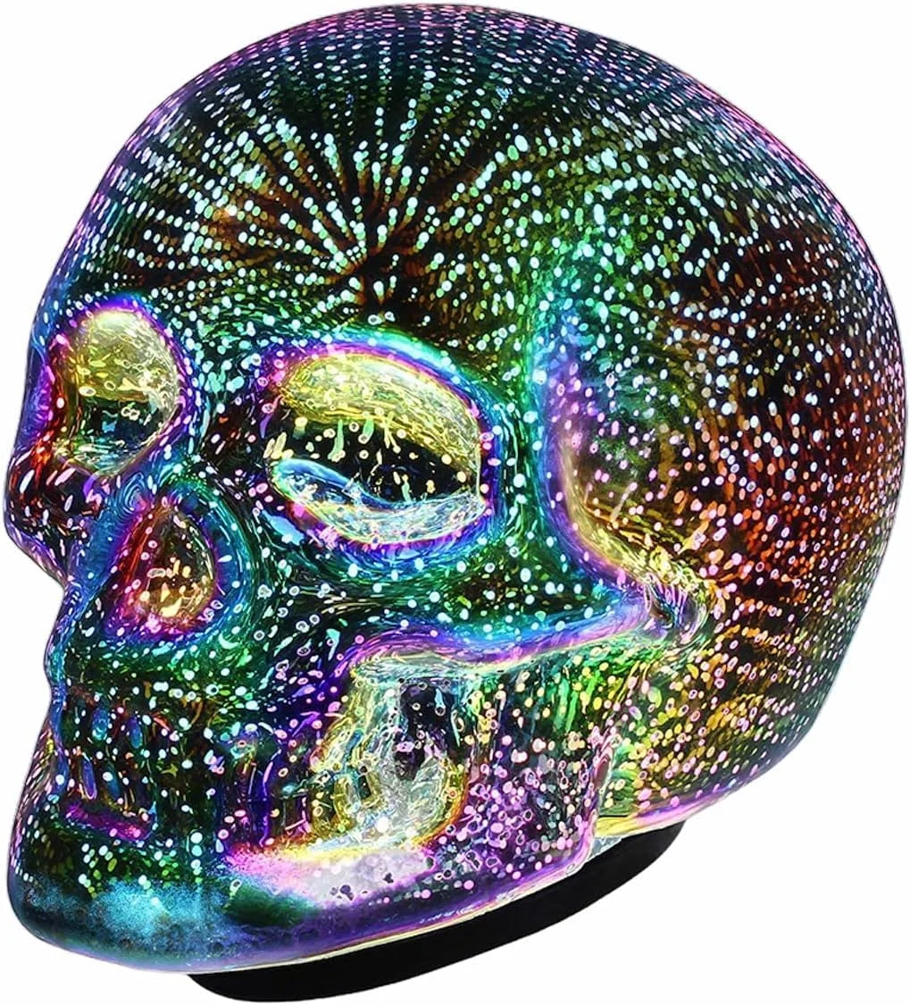 LED skull table lamp